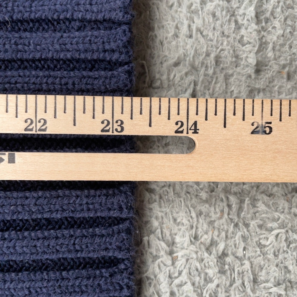 Polo Ralph Lauren Sweater Mens Large Navy Blue 1/4 Zip Cotton Chunky Knit - Picture 6 of 8